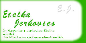 etelka jerkovics business card